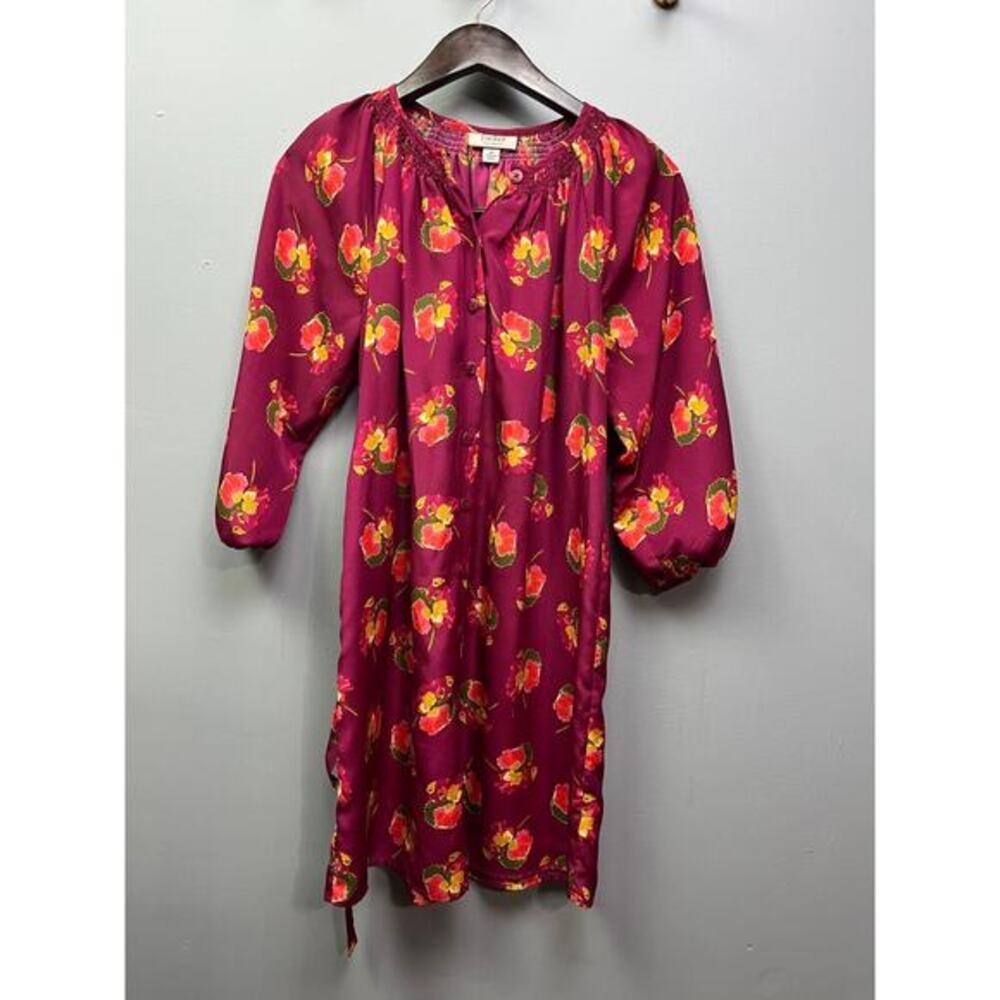 Tucker‎ for Target Womens XS floral belted button front dress Cottage Core